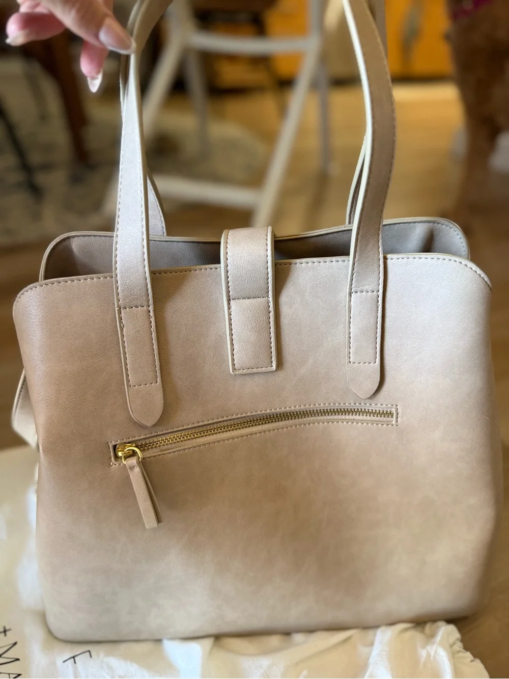Fawn Design Beige Convertible Tote